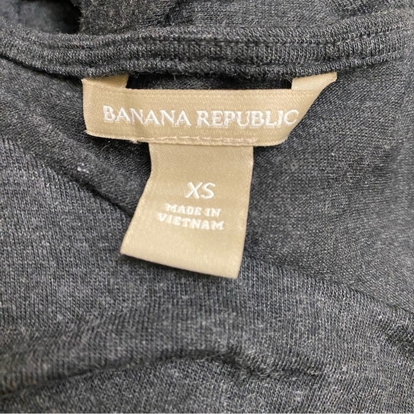 Banana Republic Charcoal Gray Side Ruched Long-sleeve Top - Picture 5 of 6